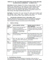 Customer Representatives Group Meeting Minutes 16 March 2017